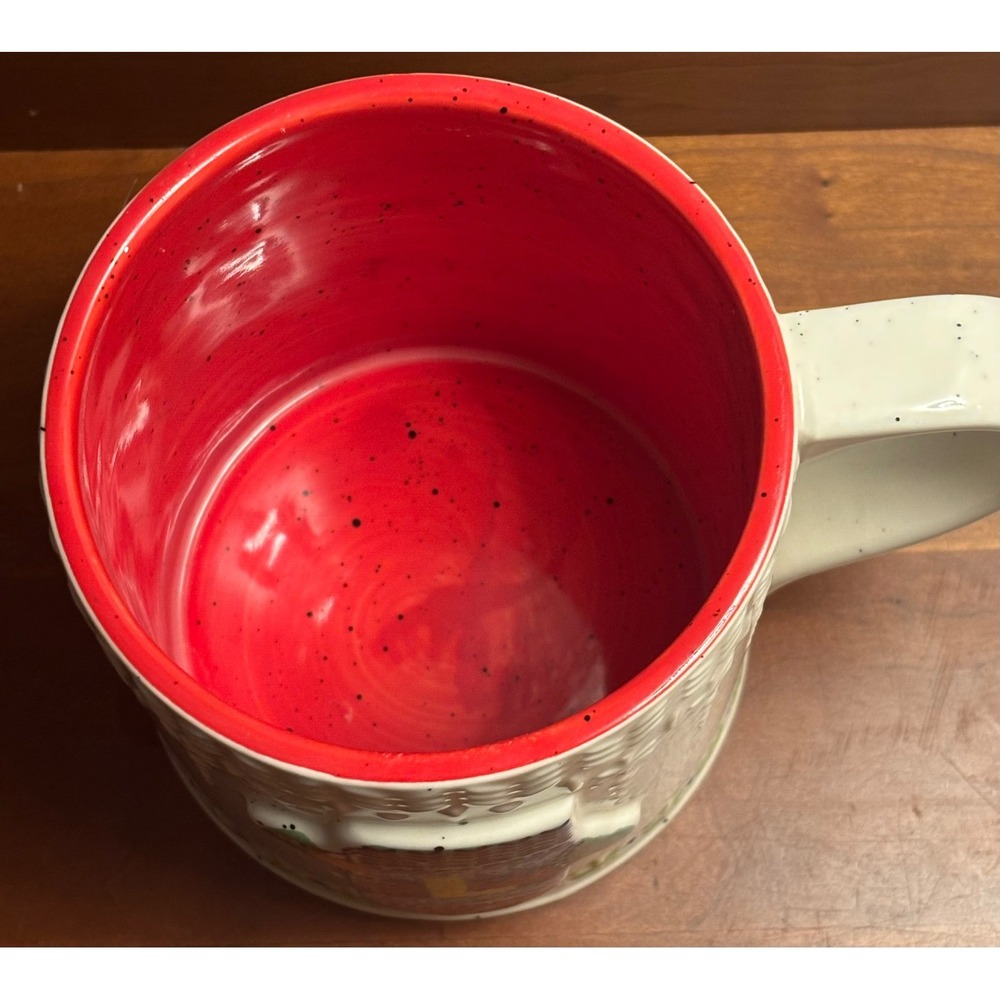 Anthropologie Letter L Mitten Mug Cream Red Speckled Holiday Christmas Gift‎ - Picture 4 of 8